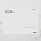 Grijs | Vakantiek kerstfoto-Folie Briefkaart feest (Achterkant)