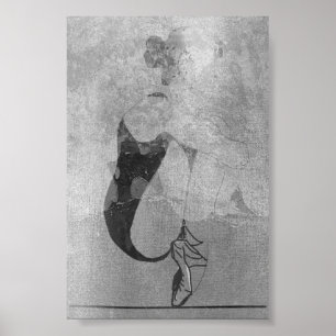 Grijs van het Lichaam van de Vrouw van het Haar Poster