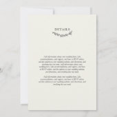 Grijs van het potlood Wit hartslag 2 in 1 bruiloft Kaart (Achterkant)