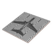 Grijs van het Vliegtuig van het art deco Grafiet Tegeltje (Zijkant)