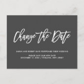 Grijs Verander de datum Uitgestelde Geannuleerde b Aankondigingskaart (Voorkant)