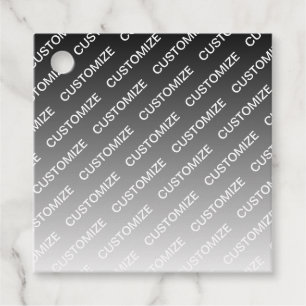 Grijs (veranderlijke kleur) Ombre & Tekstpatroon Bedankjes Labels