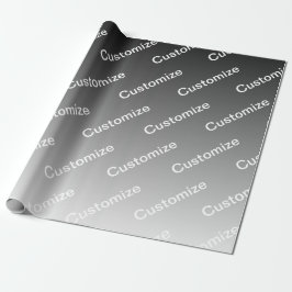 Grijs (veranderlijke kleur) Ombre & Tekstpatroon Cadeaupapier