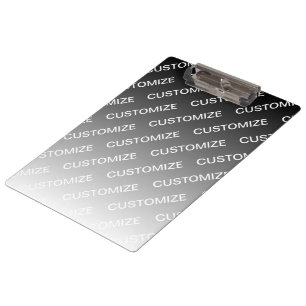 Grijs (veranderlijke kleur) Ombre & Tekstpatroon Klembord