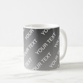 Grijs (veranderlijke kleur) Ombre & Tekstpatroon Koffiemok