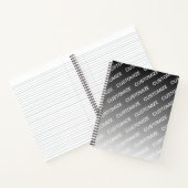 Grijs (veranderlijke kleur) Ombre & Tekstpatroon Notitieboek (Binnen)
