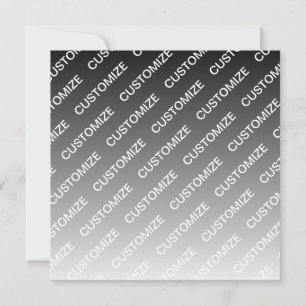 Grijs (veranderlijke kleur) Ombre & Tekstpatroon Notitiekaartje