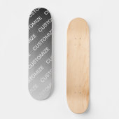 Grijs (veranderlijke kleur) Ombre & Tekstpatroon Persoonlijk Skateboard (Voorkant)
