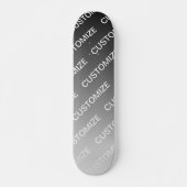 Grijs (veranderlijke kleur) Ombre & Tekstpatroon Persoonlijk Skateboard (Voorkant)