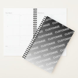 Grijs (veranderlijke kleur) Ombre & Tekstpatroon Planner
