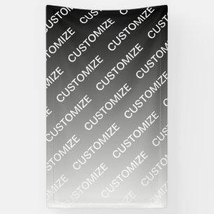 Grijs (veranderlijke kleur) Ombre & Tekstpatroon Spandoek