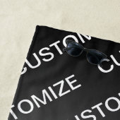 Grijs (veranderlijke kleur) Ombre & Tekstpatroon Strandlaken (In situ)