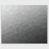 Grijs verloop geometrisch maaspatroon cadeaupapier (Vlak)