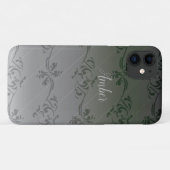 Grijs Verlopend Bladpatroon Persoonlijk Case-Mate iPhone Case (Achterkant (horizontaal))