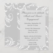 Grijs verloving ter gelegenheid van de witte verja kaart (Voorkant / Achterkant)