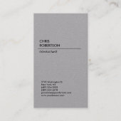 Grijs verticaal visitekaartje (Voorkant)