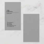Grijs verticaal visitekaartje (Voorkant / Achterkant)