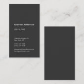 Grijs, verticaal Visitekaartje met standaardgroott (Voorkant / Achterkant)
