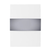 Grijs Vignet Monogram Bruiloft Uitnodigingen Wikkel (Achterkant Voorbeeld)