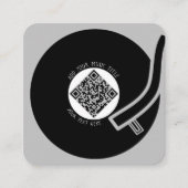 Grijs Vinyl LP | QR-code Vierkante Visitekaartje (Voorkant)