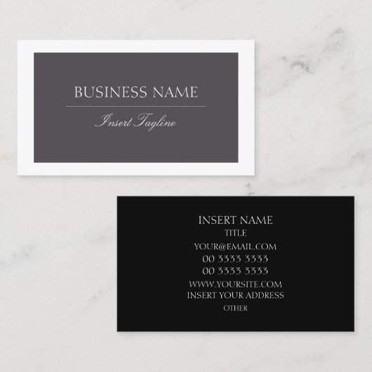 Grijs Visitekaartje (Voorkant / Achterkant)
