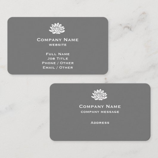  grijs Visitekaartje (Voorkant / Achterkant)