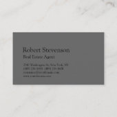 Grijs Visitekaartje Estate Agent (Achterkant)