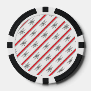 Grijs Vliegtuig Rode Lijnen Vliegtuigen Piloot Vli Poker Chips