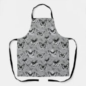 Grijs vlinderpatroon schort (Voorkant)
