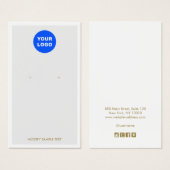 Grijs Voeg Logo Witte Rand toe die de Kaart van he (Voorkant /achterkant)