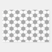 Grijs Voetbal patroon Wrapping Paper (Voorkant 3)