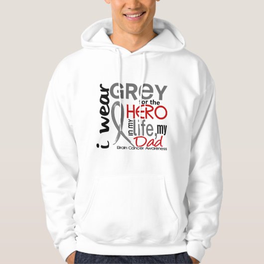 Grijs voor mijn Hero 2 Hoodie (Voorkant)