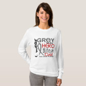 Grijs voor mijn Hero 2 T-shirt (Voorkant volledig)