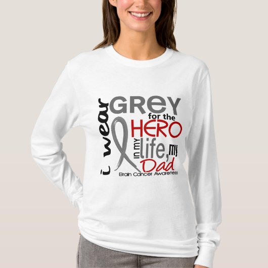 Grijs voor mijn Hero 2 T-shirt (Voorkant)