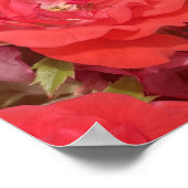 grijs voor vandaag Rood Bloemendessin Poster (Hoek)