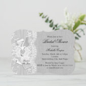 grijs Vrijgezellenfeest met lak en schoot Kaart (Staand voorkant)