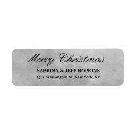 Grijs Vrolijk Kerstmis Bericht Familie Etiket