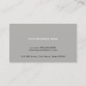 Grijs Vrouwelijke Professionele Vrouwen Visitekaartje (Achterkant)