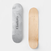 Grijs wassen persoonlijk skateboard (Voorkant)