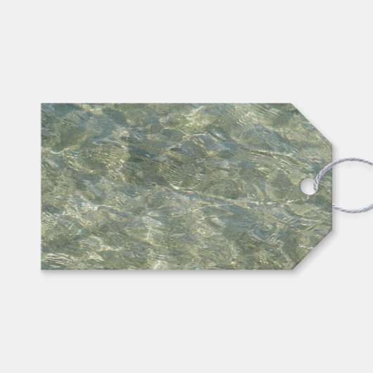 Grijs waterpatroon cadeaukaart cadeaulabel (Voorkant (Horizontaal))