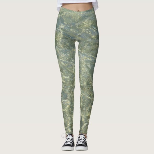 Grijs waterpatroon leggings (Voorkant)