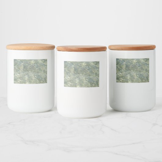 Grijs waterpatroon Voedsel en Drank Etikettenreeks Voedselcontainer Etiket (Flessen)