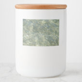 Grijs waterpatroon Voedsel en Drank Etikettenreeks Voedselcontainer Etiket (Voorkant)