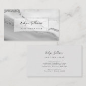 grijs waterverf-agate ontwerp visitekaartje (Voorkant / Achterkant)