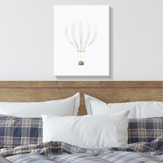  grijs Waterverf Hot Air Poster Canvas Afdruk (Insitu (Slaapkamer))