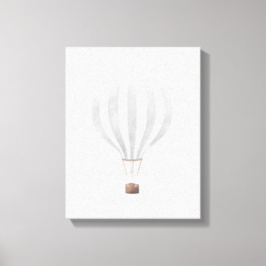  grijs Waterverf Hot Air Poster Canvas Afdruk (Voorkant)