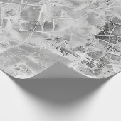Grijs weelderig marmeren whirl wrapping papier (Hoek)