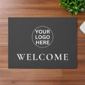 Grijs Welkom logo Professionele Zakelijke Branding Deurmat