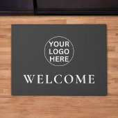 Grijs Welkom logo Professionele Zakelijke Branding Deurmat