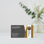 Grijs Wereldbol Bruin - Verticale kolomverkoop Visitekaartje (Staand voorkant)